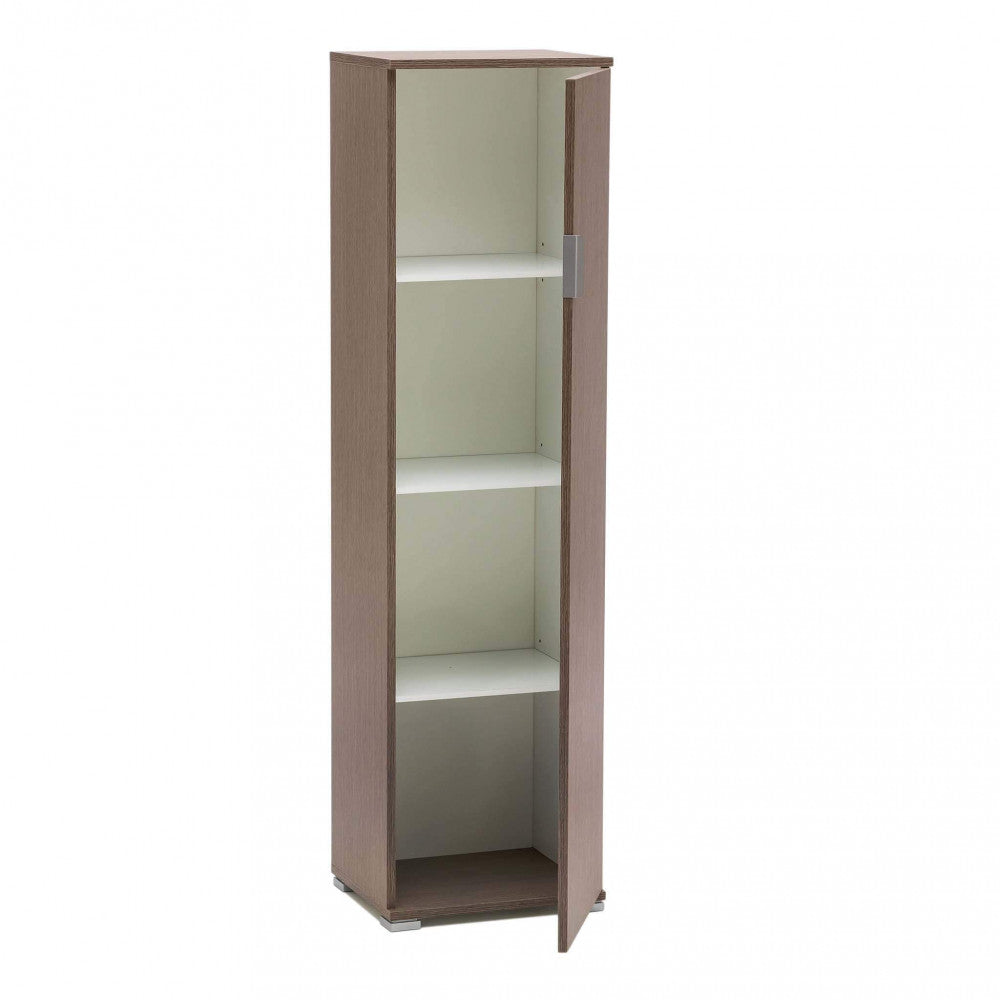 PORTASCOPE ELEA ROVERE GRIGIO. Dimensioni: cm 40 x 33 x 151 h.