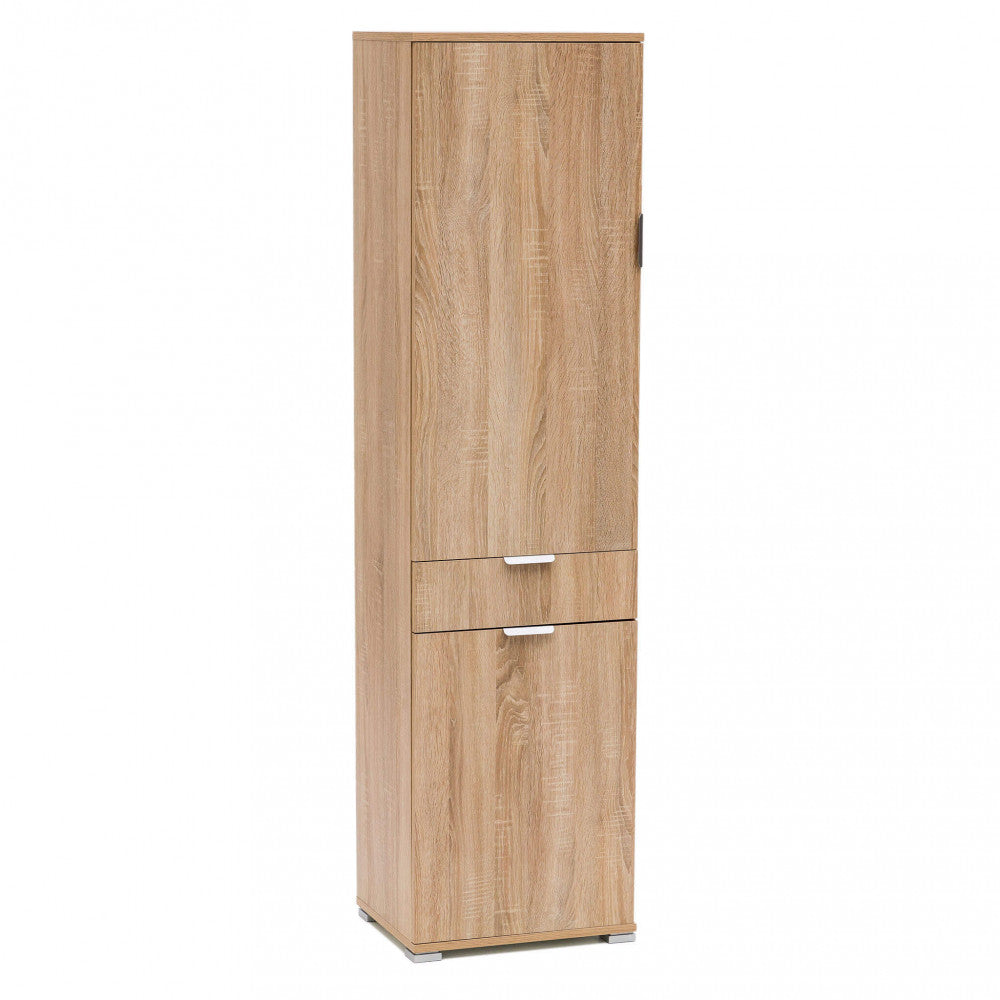 ARMADIO LIRIO CON 2 ANTE E 1 CASSETTO NATURALE. Dimensioni: cm 45 x 38 x 174 h.