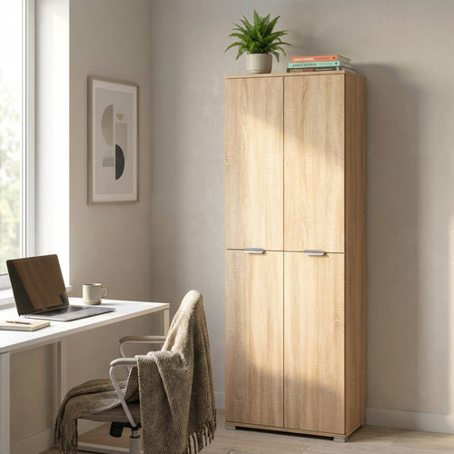 ARMADIO TENA 4 ANTE NATURA. Dimensioni: cm 60 x 38 x 174 h.
