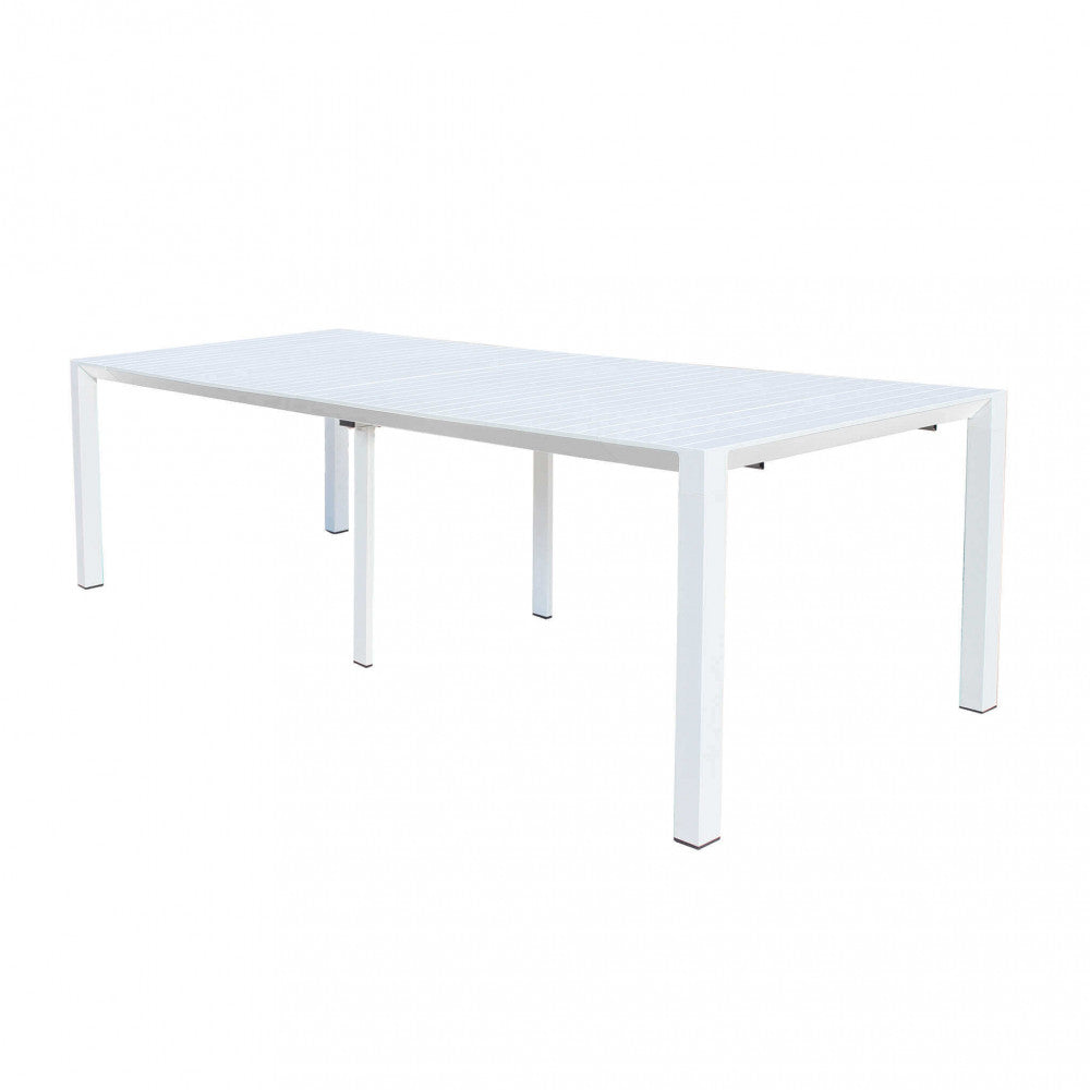 CONSOLLE 85 X 51,50/104/156/208/260. Struttura in alluminio verniciato BIANCO o ANTRACITE Dimensioni: cm 100 x 51,50/104/156/208/260 x 74 h.