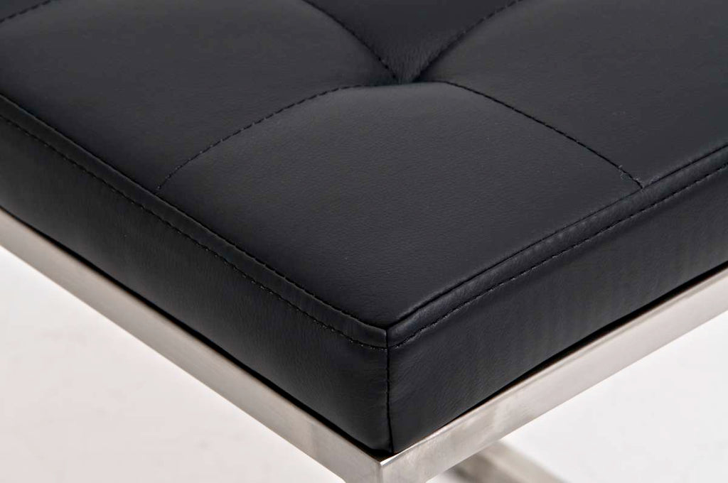 Sgabello Cismon in similpelle nero