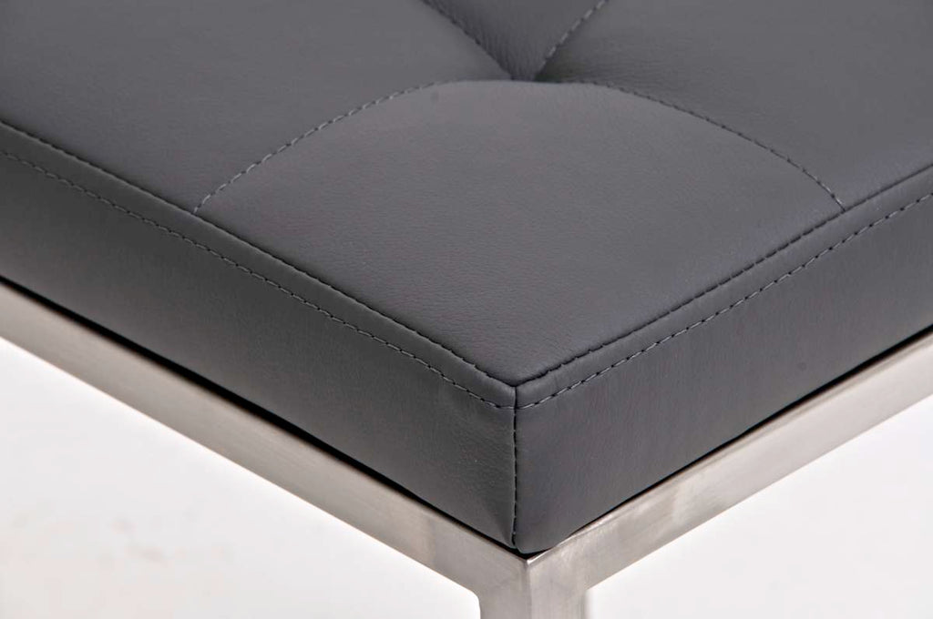 Sgabello Cismon in similpelle grigio