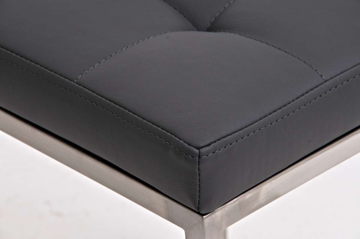 Sgabello Cismon in similpelle grigio