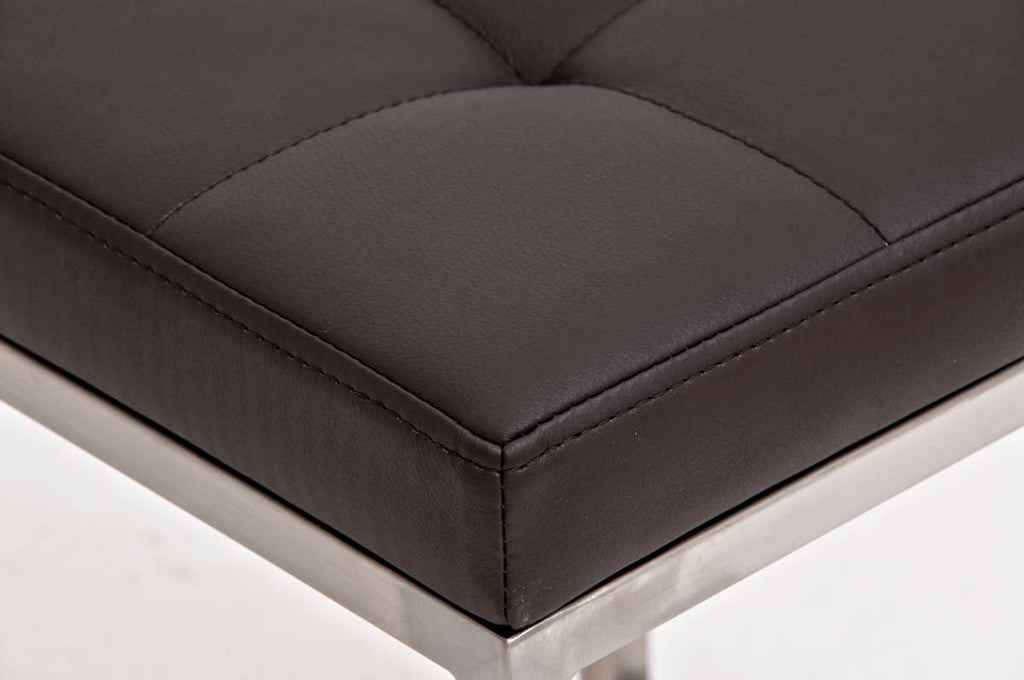 Sgabello Cismon in similpelle marrone
