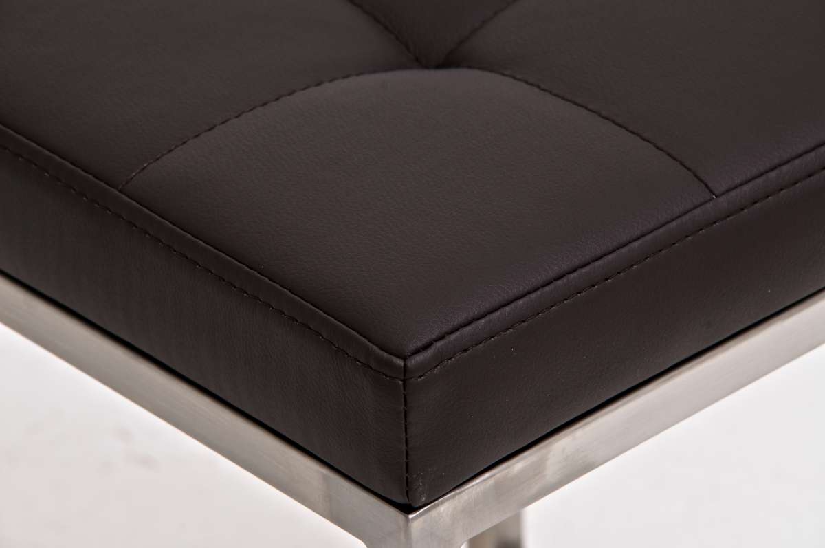Sgabello Cismon in similpelle marrone