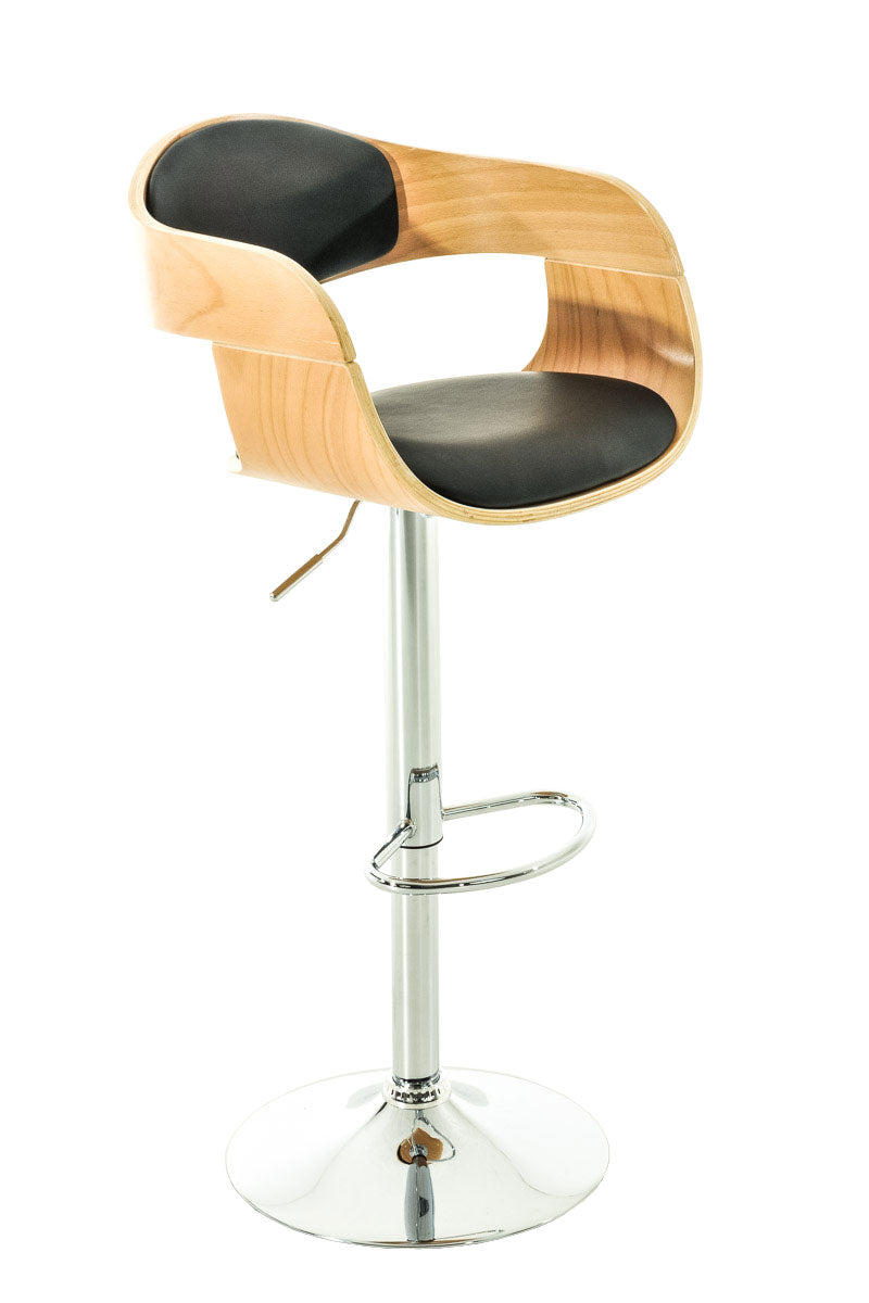 Arabba stool in natural/black faux leather