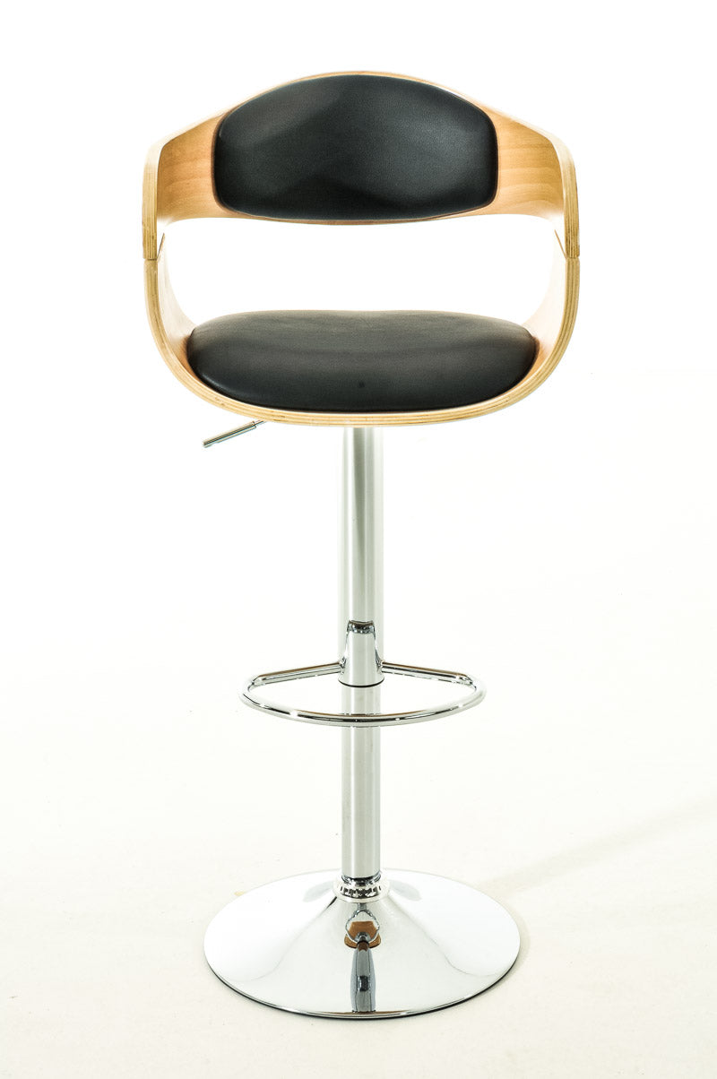 Arabba stool in natural/black faux leather