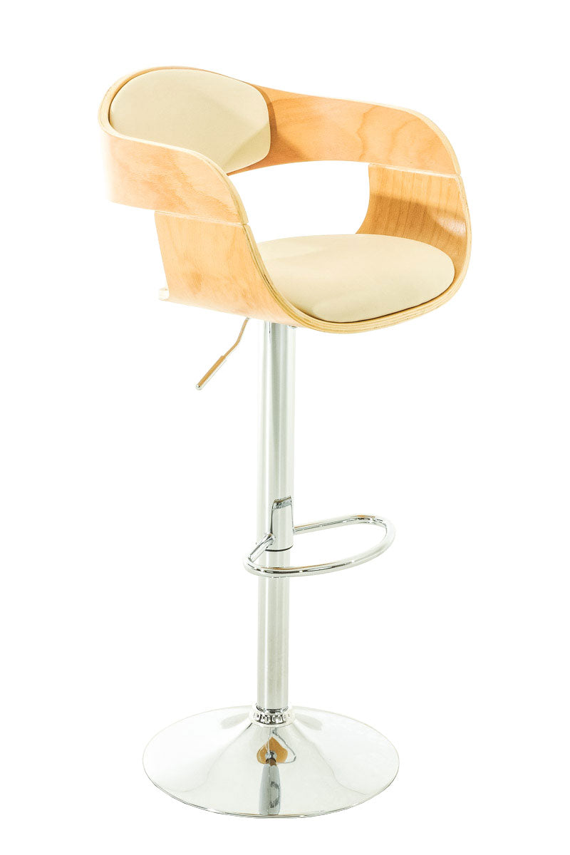Sgabello Arabba in Similpelle naturale/crema