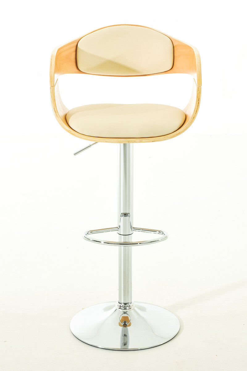 Sgabello Arabba in Similpelle naturale/crema