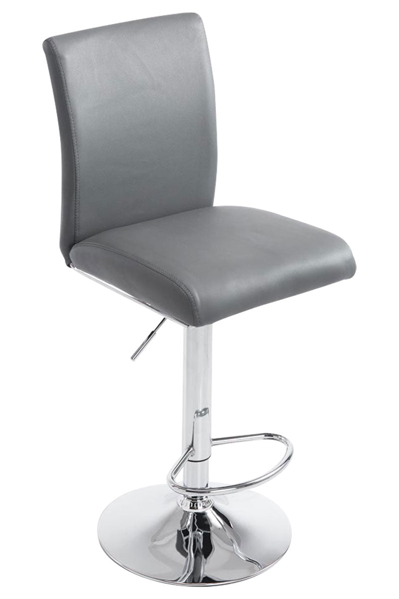 Sgabello Caglieron in similpelle grigio