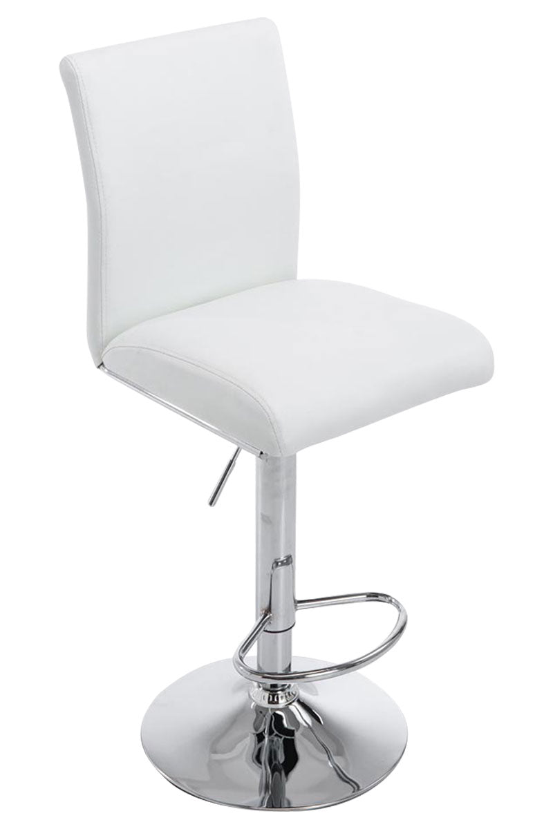 Sgabello Caglieron in similpelle bianco