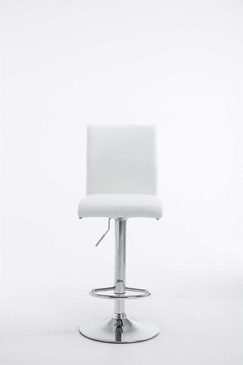 Sgabello Caglieron in similpelle bianco