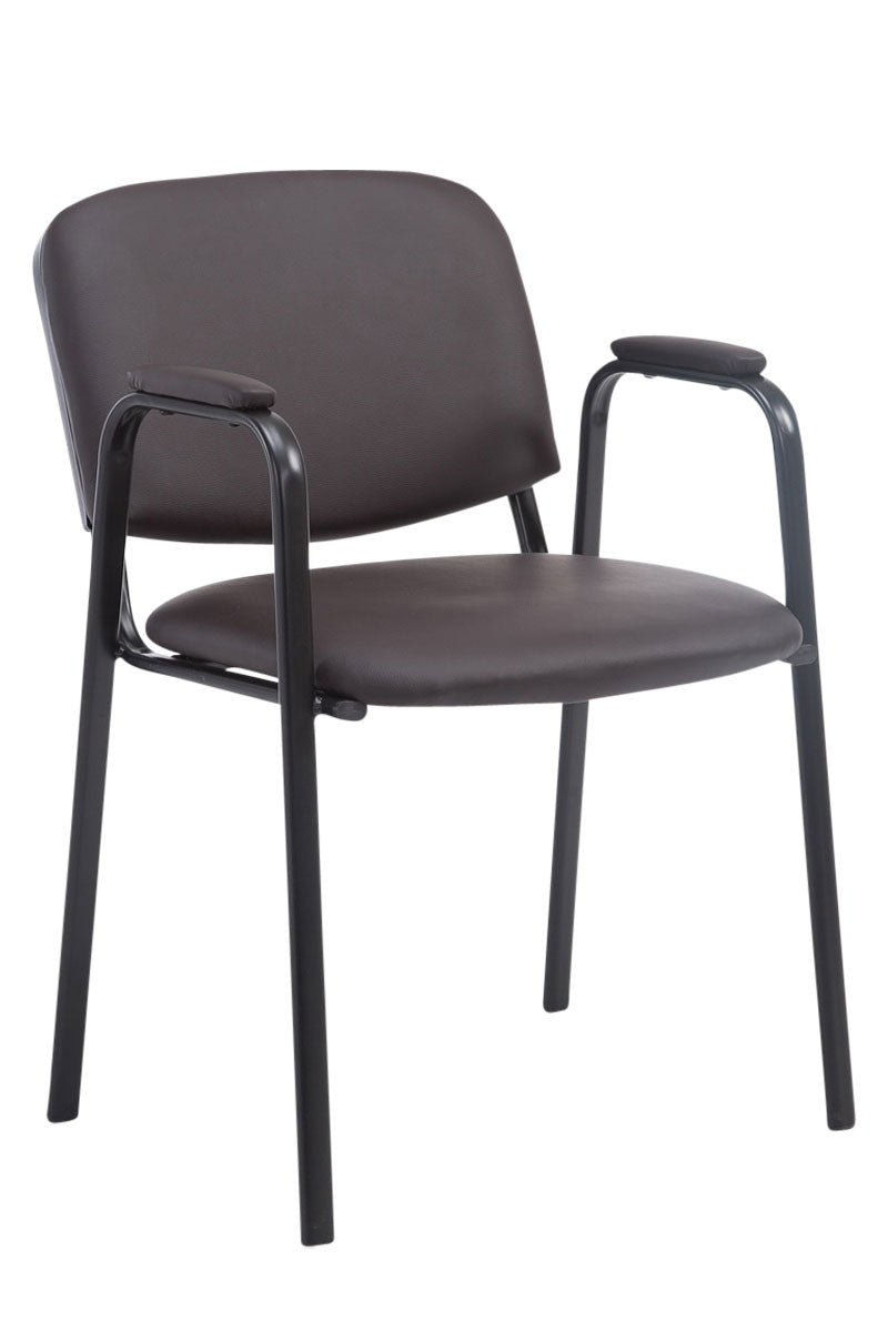 Sedia visitatore Civetta in similpelle marrone