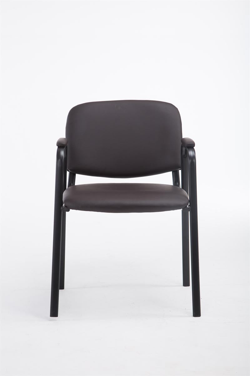 Sedia visitatore Civetta in similpelle marrone