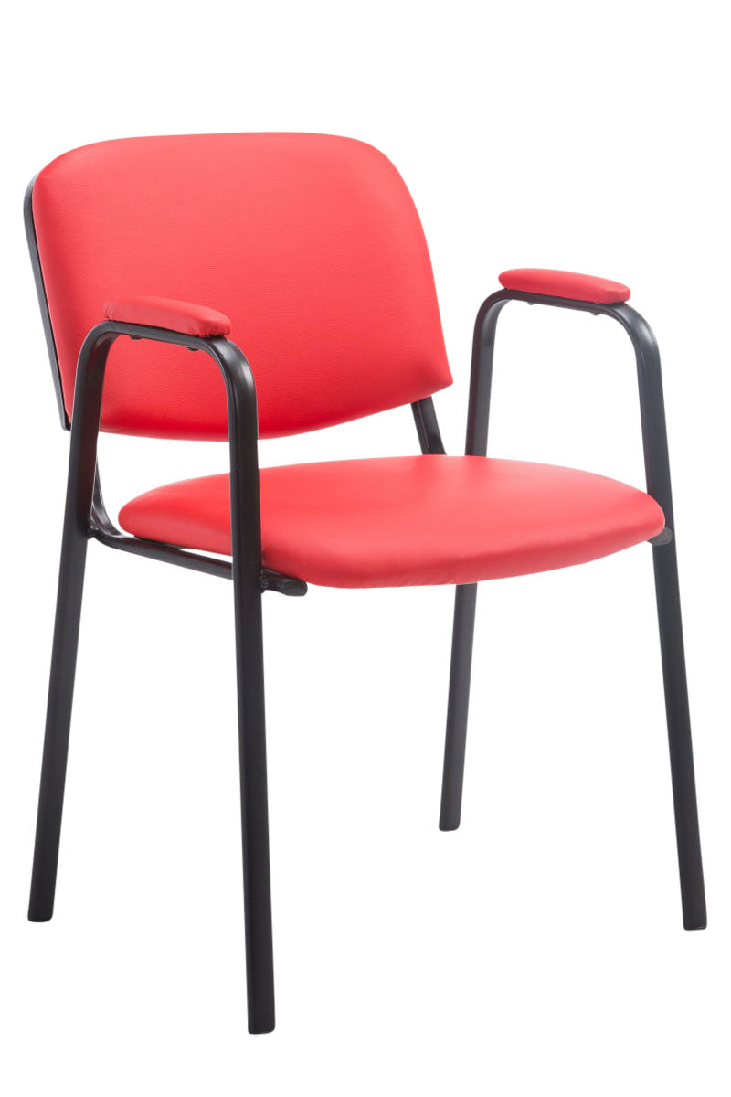 Sedia visitatore Civetta in similpelle rosso