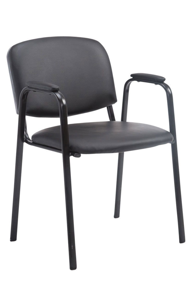 Sedia visitatore Civetta in similpelle nero