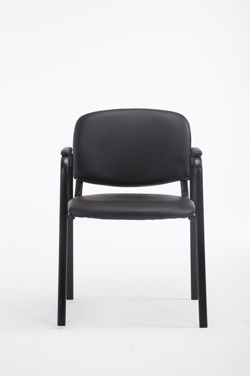 Sedia visitatore Civetta in similpelle nero