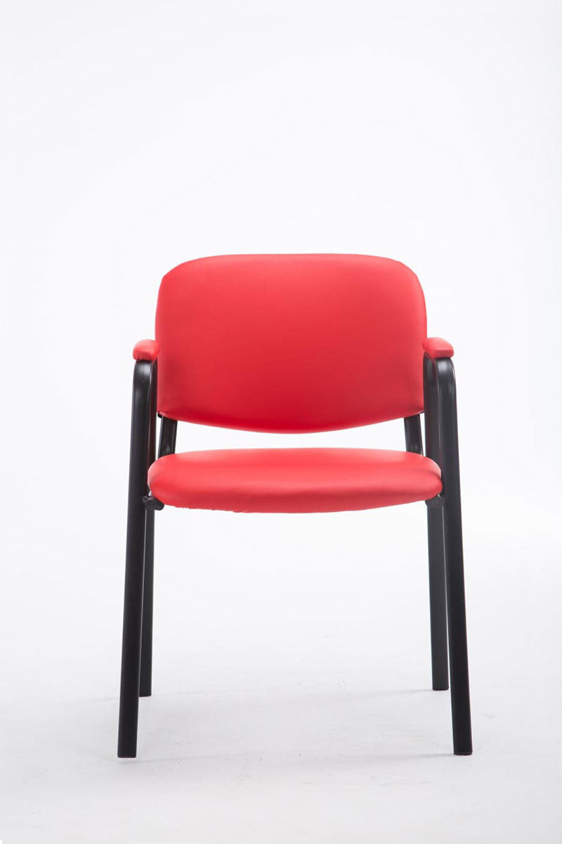 Civetta visitor chair in red faux leather