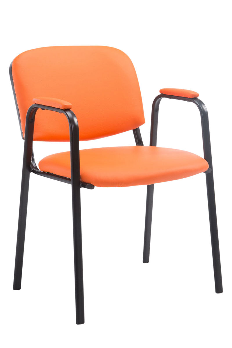 Sedia visitatore Civetta in similpelle arancione