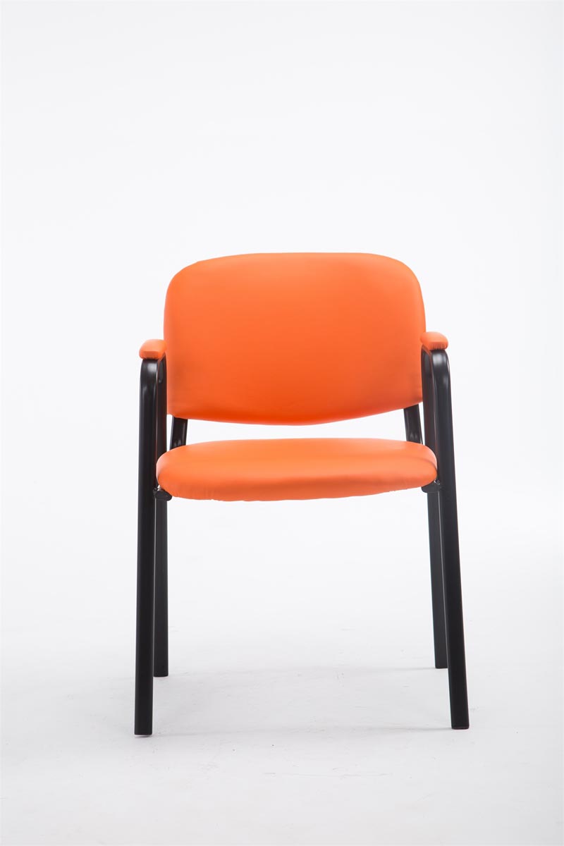 Sedia visitatore Civetta in similpelle arancione