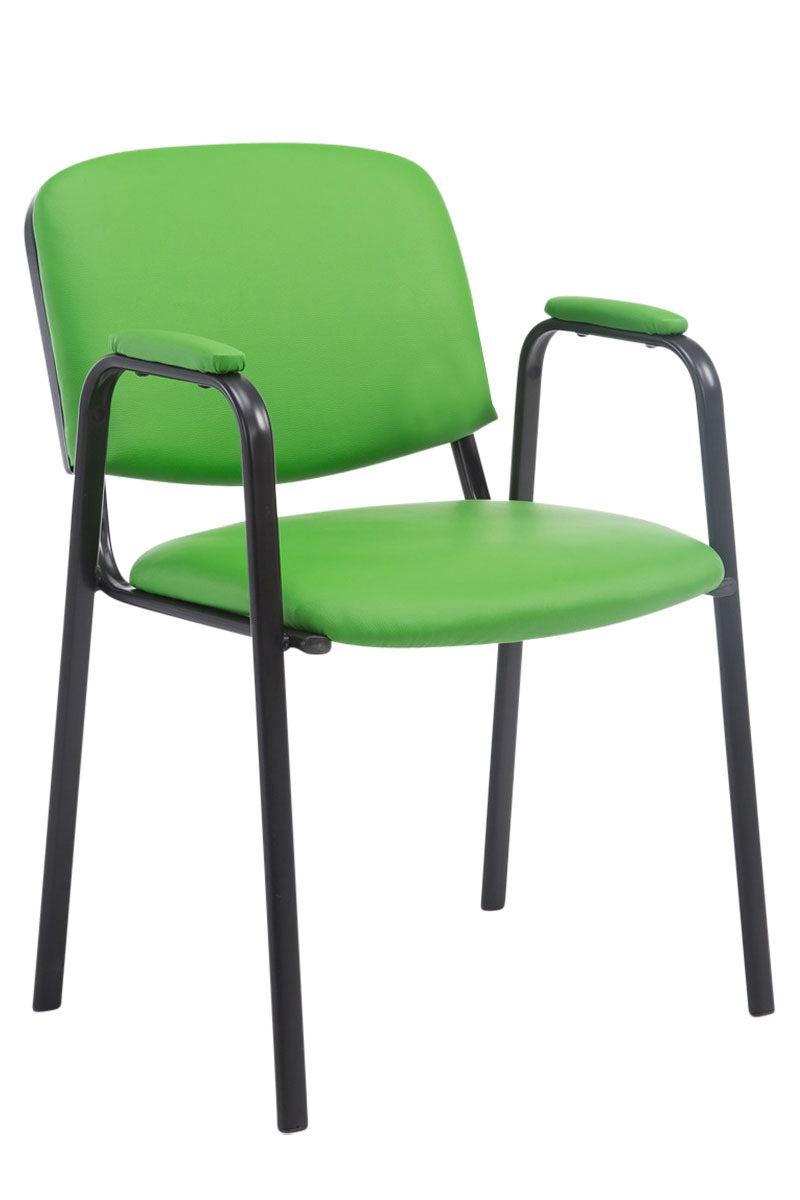 Sedia visitatore Civetta in similpelle verde