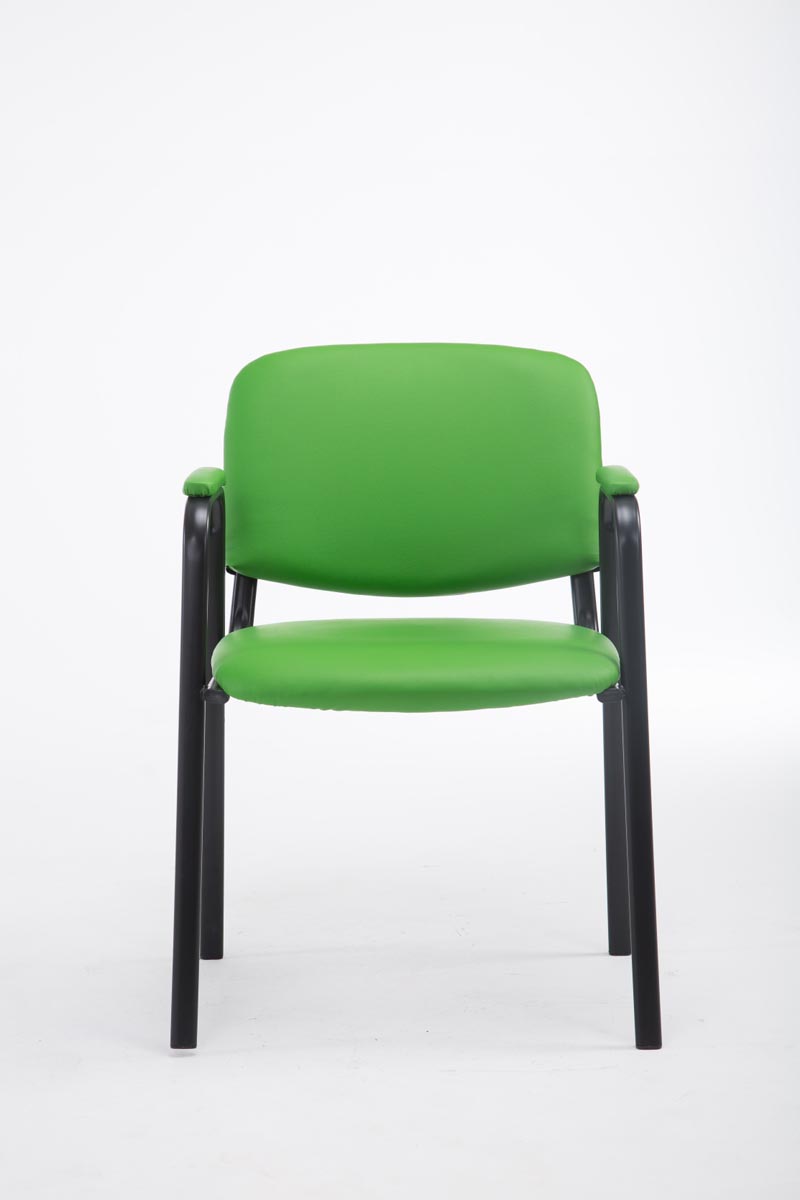 Sedia visitatore Civetta in similpelle verde