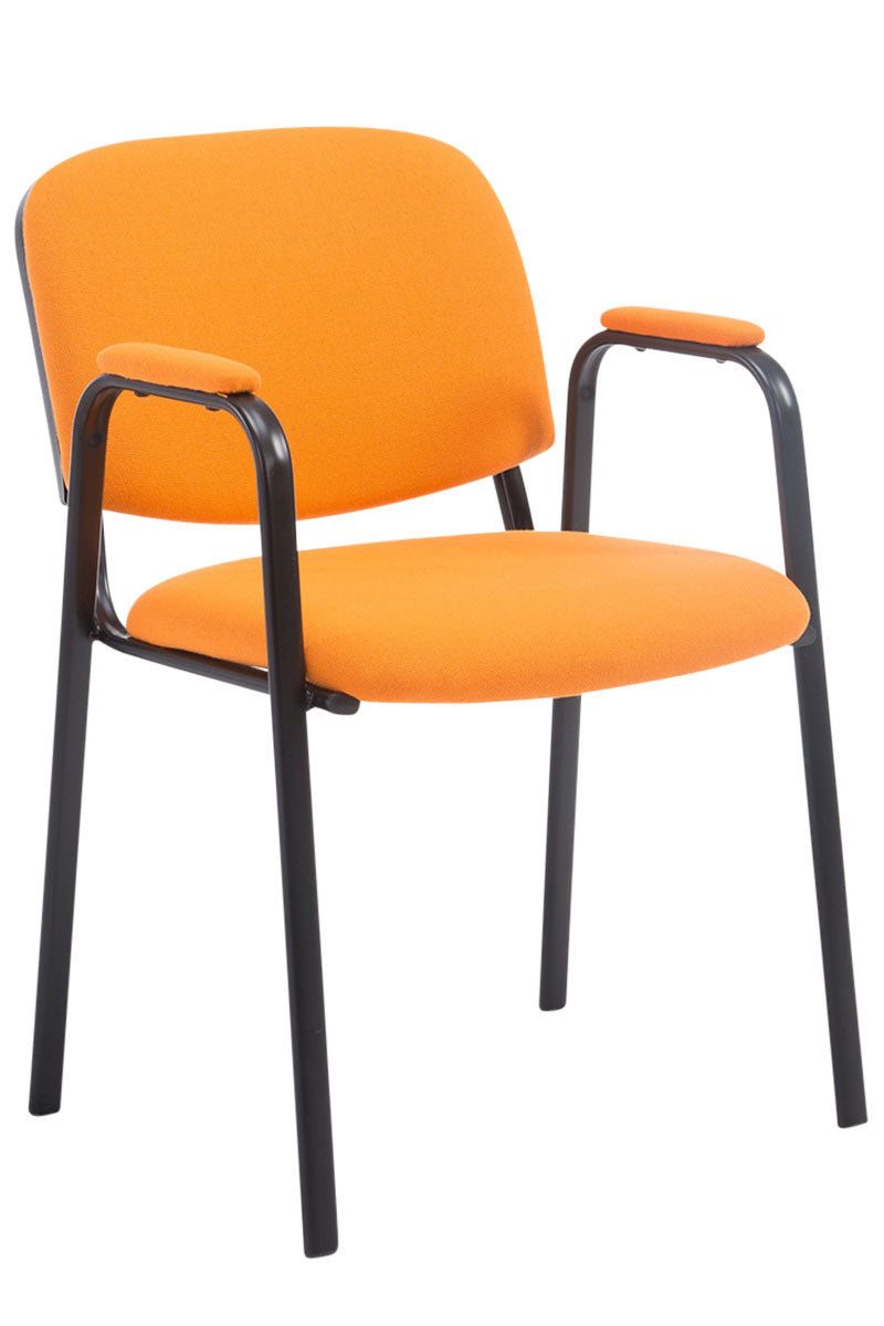 Sedia visitatore Civetta in tessuto arancione