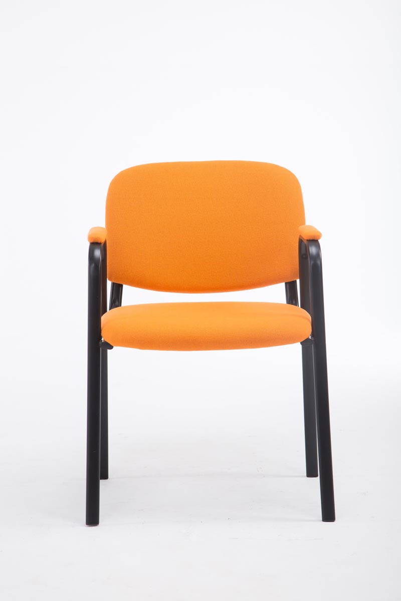 Sedia visitatore Civetta in tessuto arancione