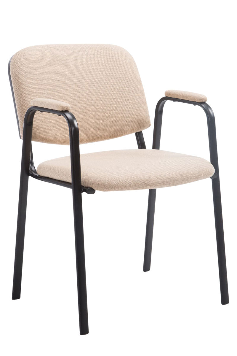 Sedia visitatore Civetta in tessuto crema
