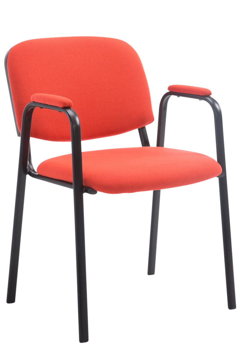 Sedia visitatore Civetta in tessuto rosso