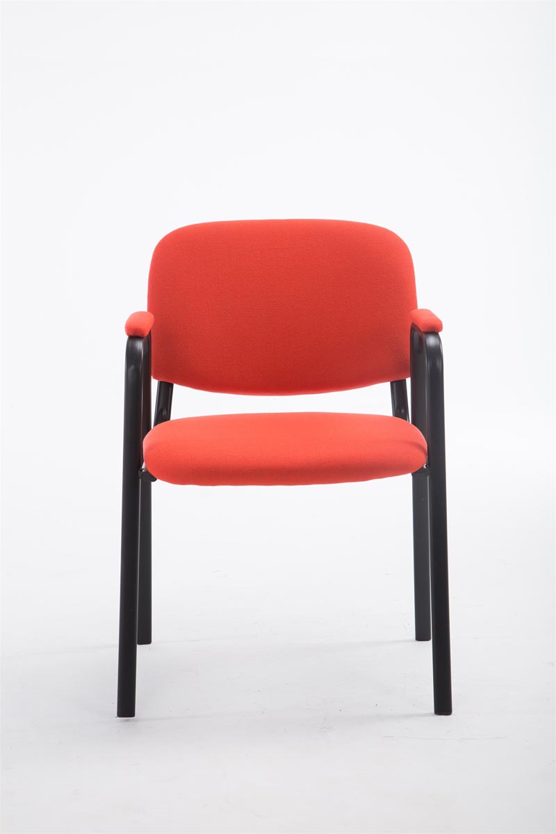Sedia visitatore Civetta in tessuto rosso