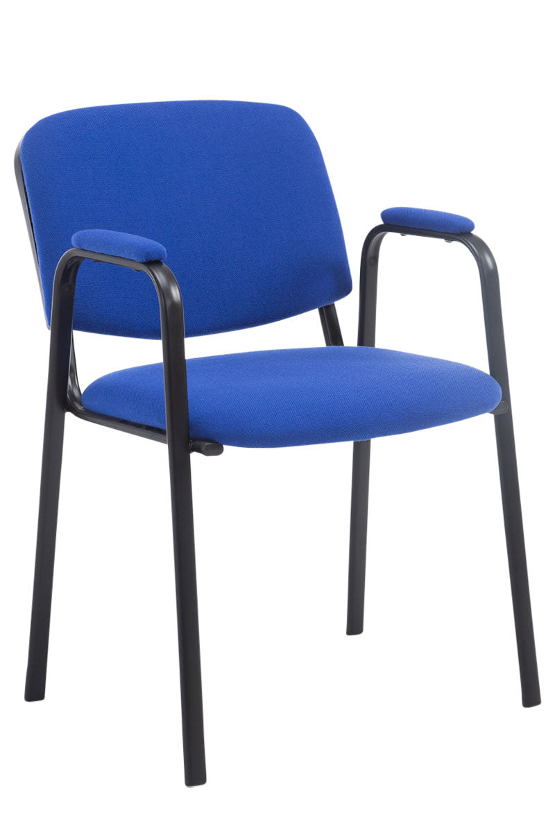 Sedia visitatore Civetta in tessuto blu