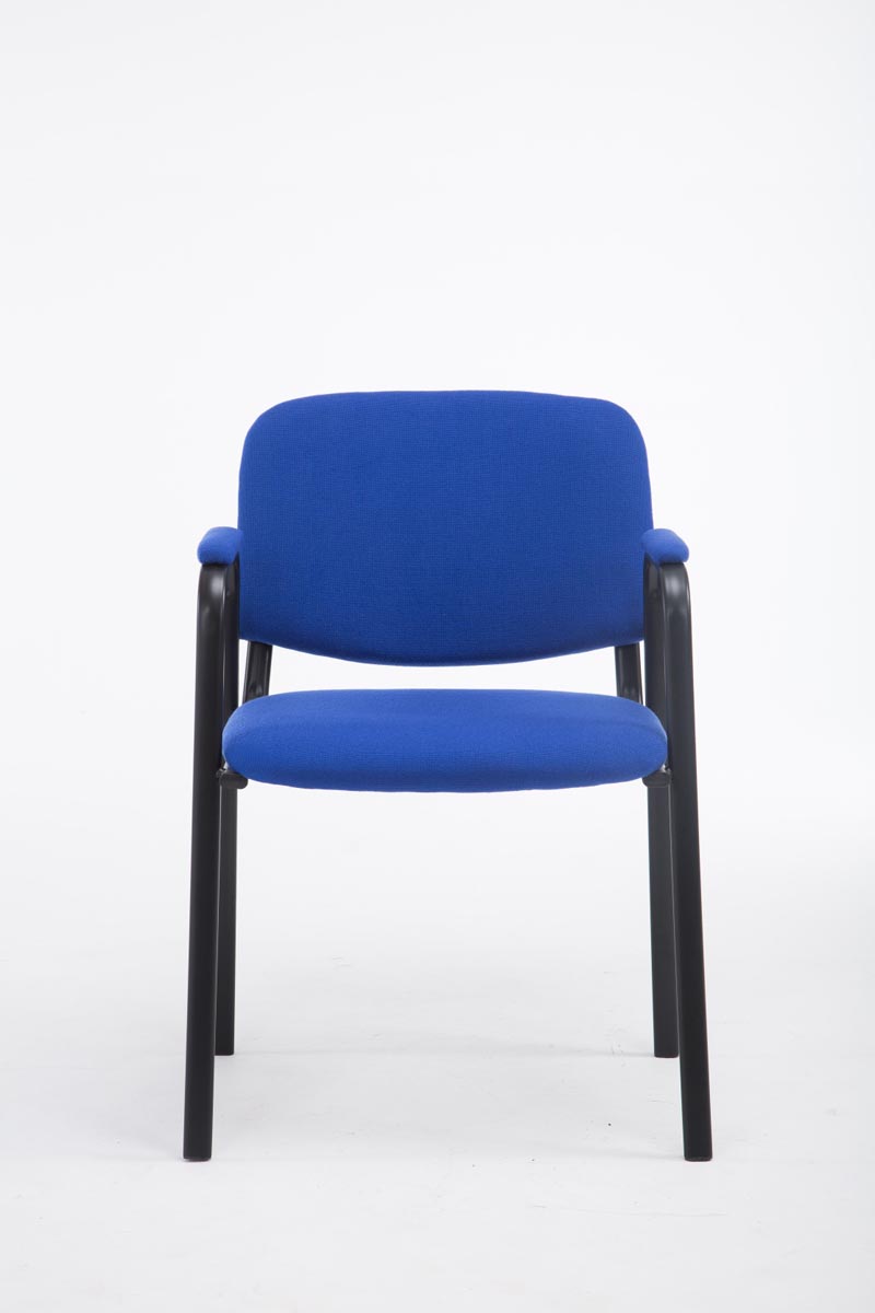 Sedia visitatore Civetta in tessuto blu