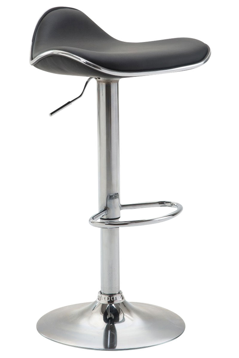 Foscari stool in black faux leather
