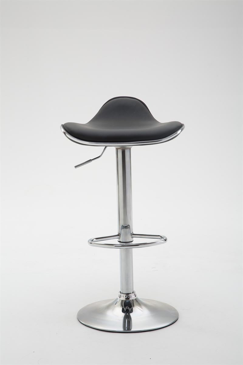 Foscari stool in black faux leather