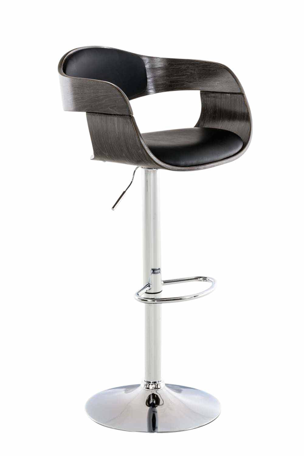 Arabba stool in black/grey faux leather