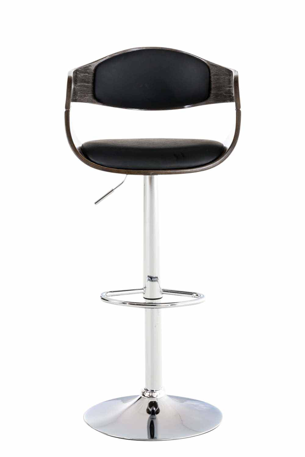 Arabba stool in black/grey faux leather