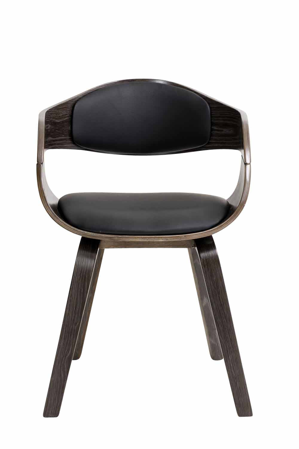 Sedia Arabba in Similpelle nero/grigio