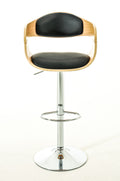Set of 2 Arabba Retro Stools in natural/black faux leather