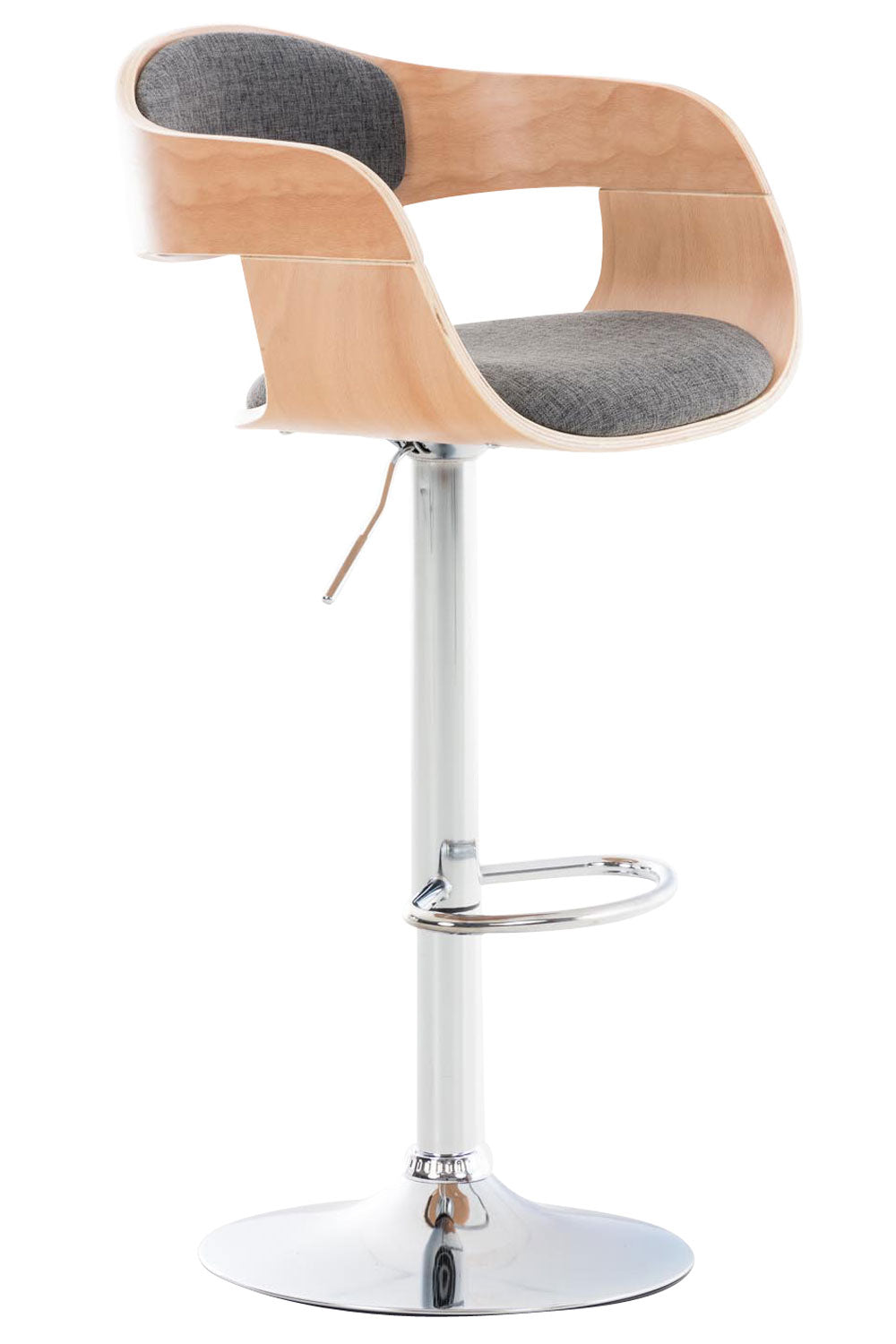 Arabba kitchen stool in natural/light grey fabric