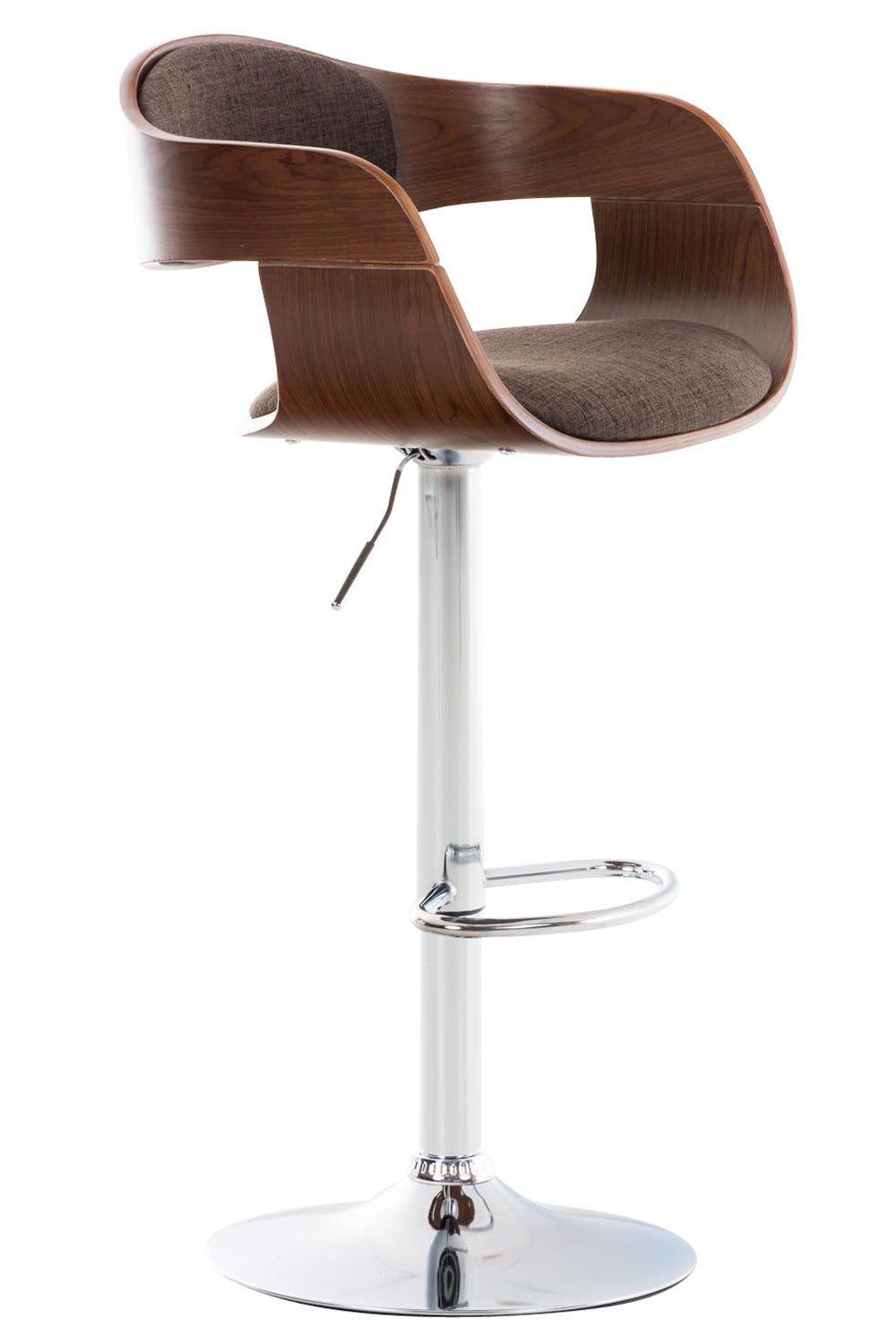 Sgabello cucina Arabba in tessuto noce/marrone