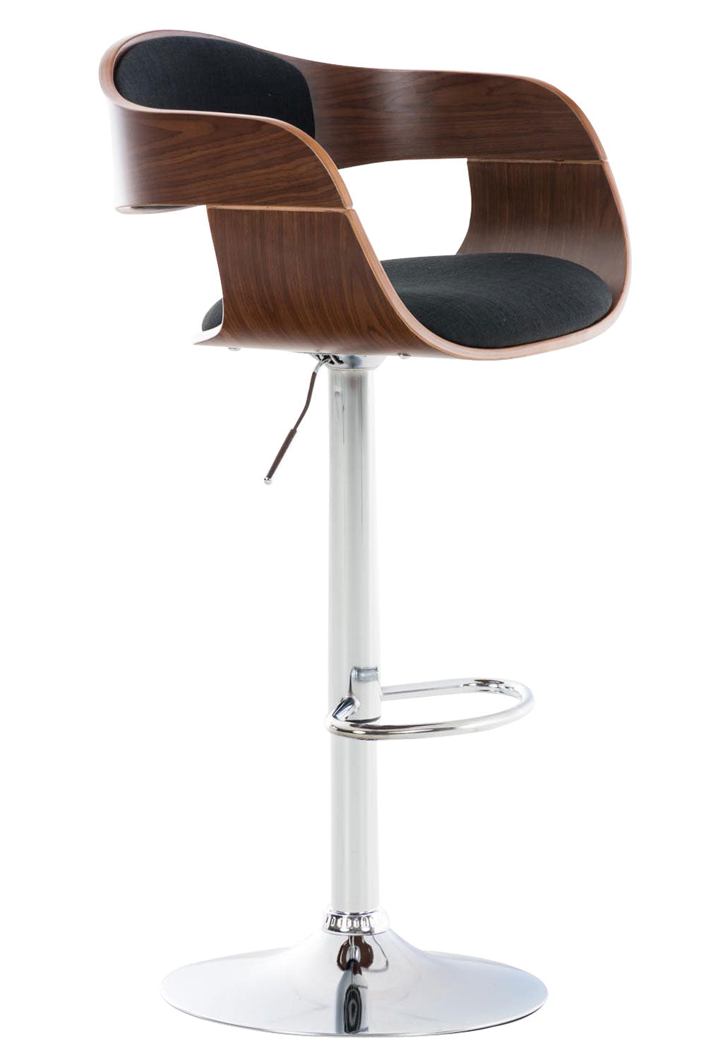 Arabba kitchen stool in walnut/black fabric