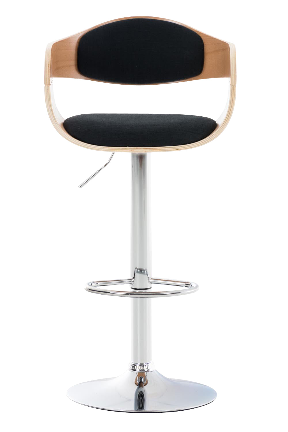 Sgabello cucina Arabba in tessuto naturale/nero