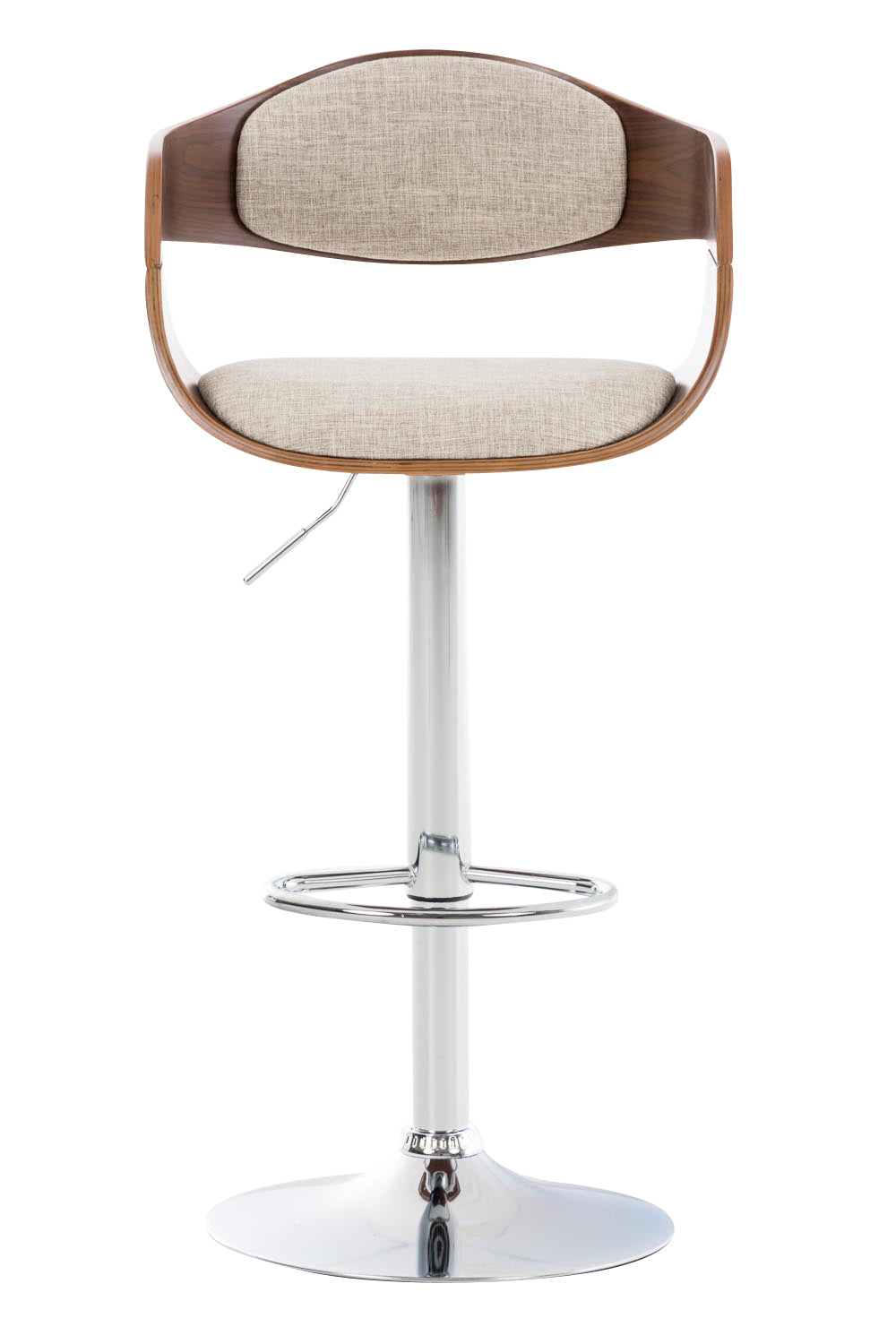 Arabba kitchen stool in walnut/cream fabric