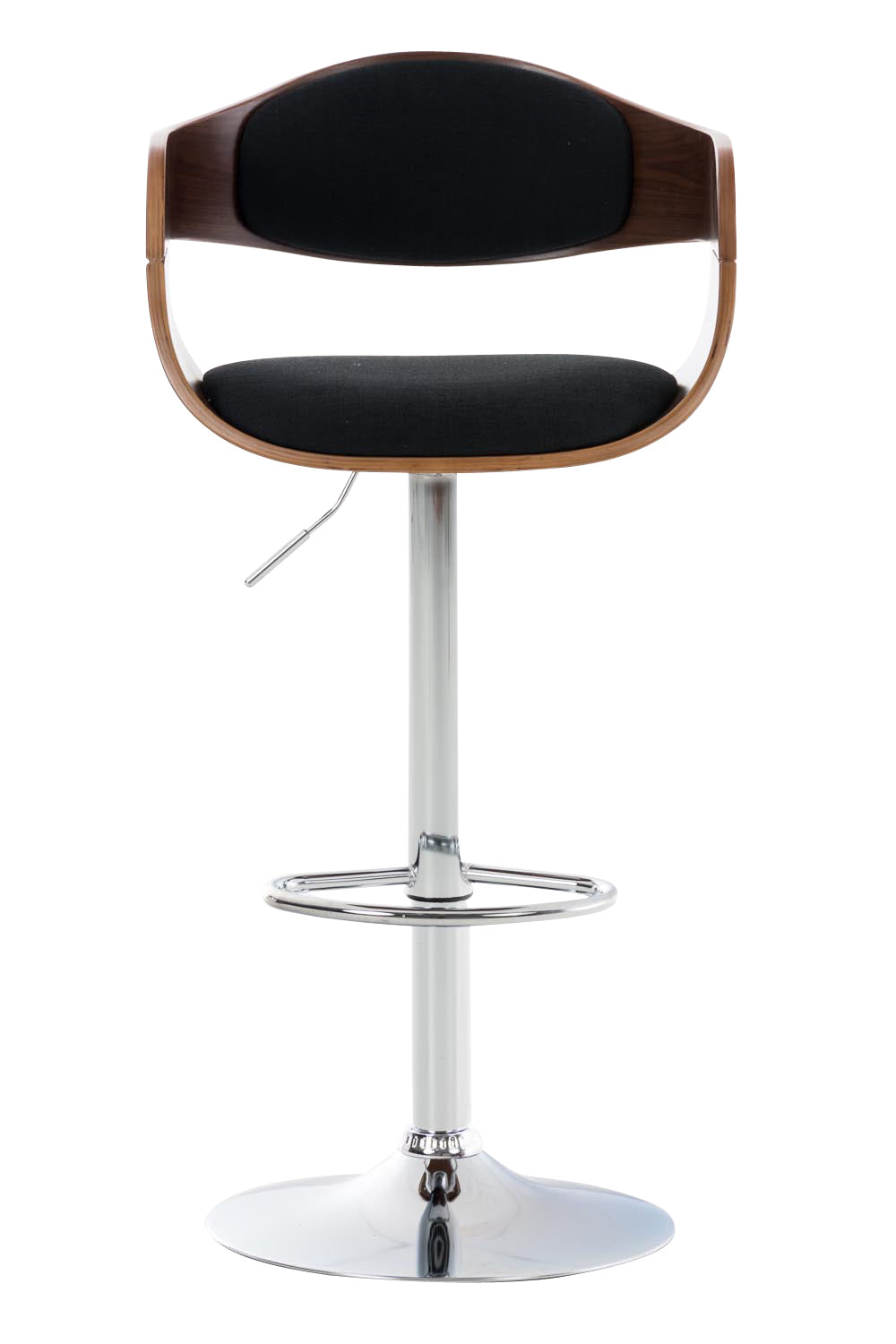 Arabba kitchen stool in walnut/black fabric