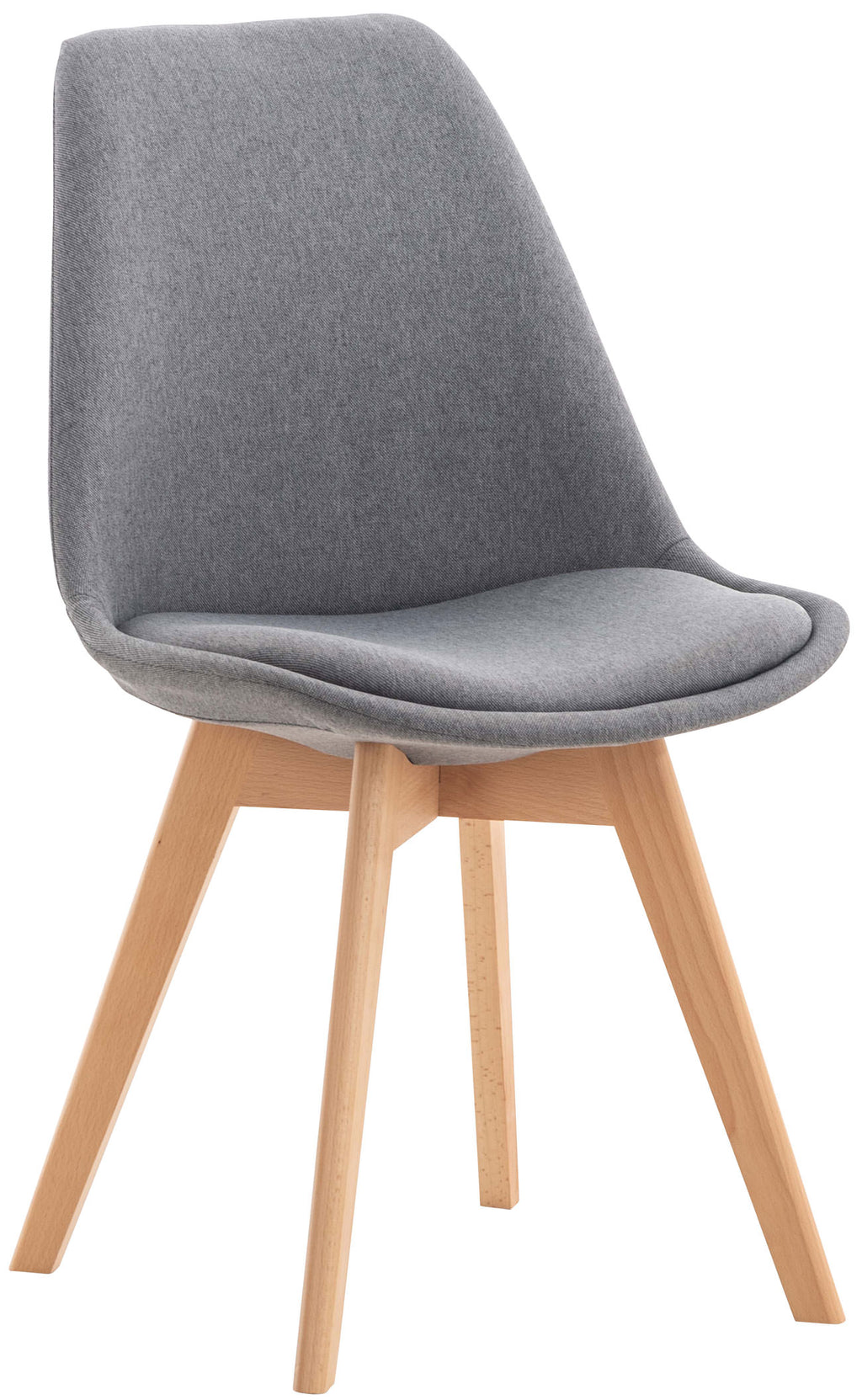 Misurina dining chair, light grey, in fabric