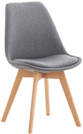 Misurina dining chair, light grey, in fabric