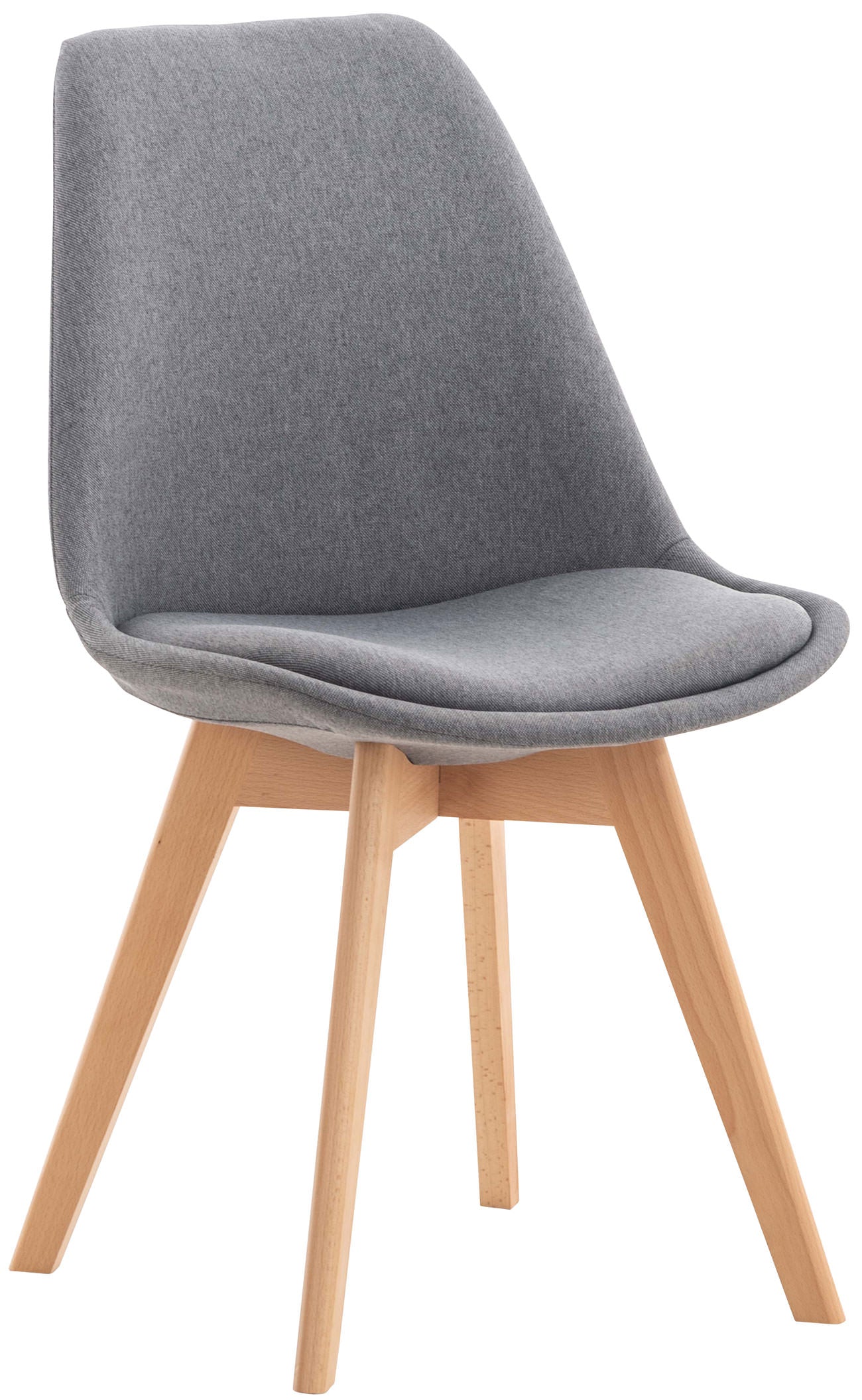 Misurina dining chair, light grey, in fabric