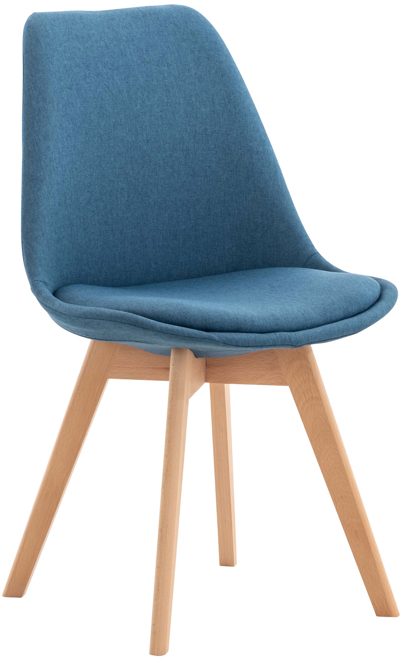 Misurina blue dining chair, in fabric