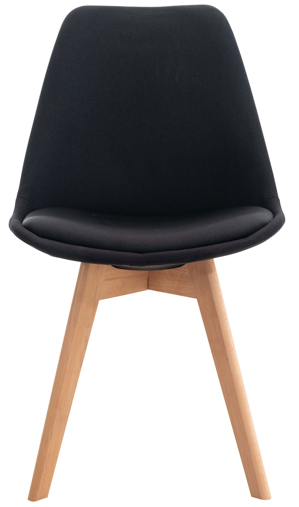 Set of 4 Misurina dining chairs in black fabric